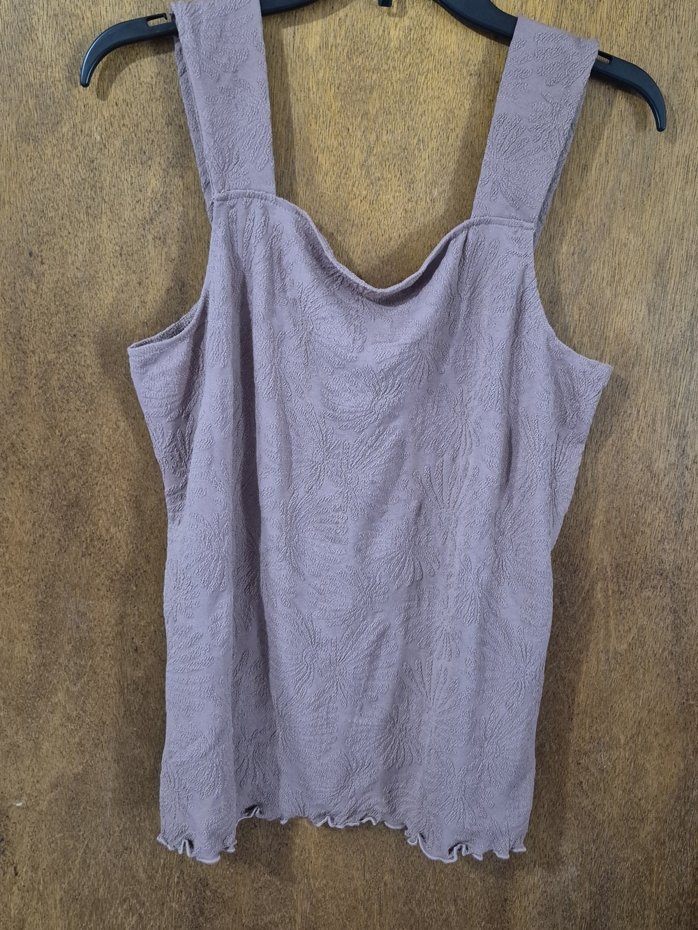 Maurices Mauve Textured Wide-Strap Tank Top